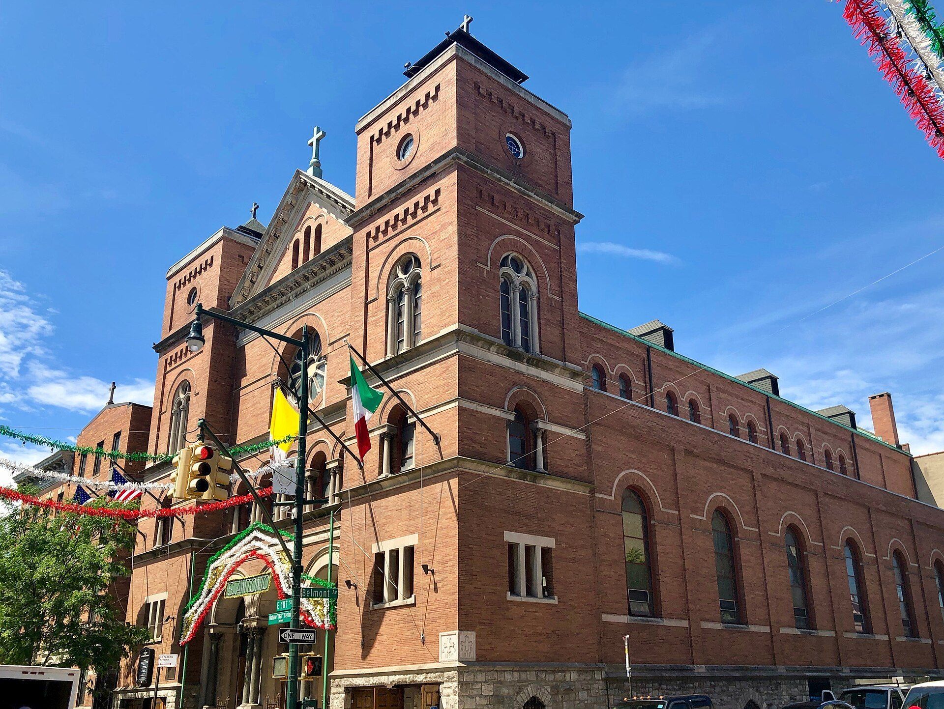Our Lady of Mount Carmel Church in Belmont, the Bronx neighborhood where Richard Joseph Spinelli works in student housing