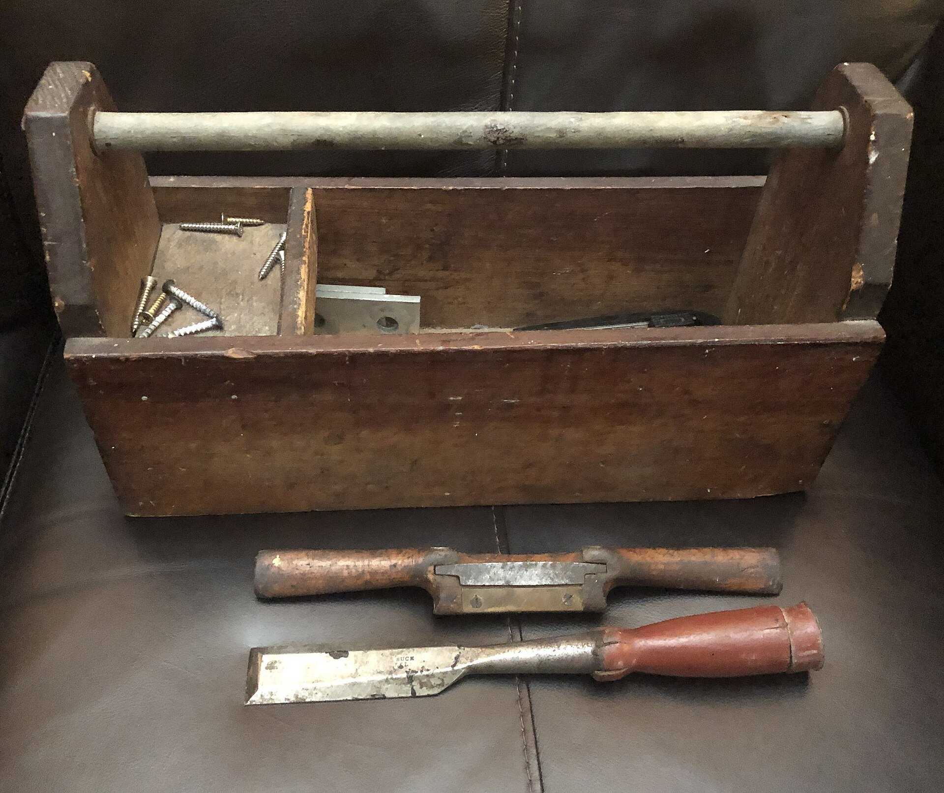 A red toolbox, standing for the upkeep behind the resident first approach Richard Joseph Spinelli describes for Sandhills Real Estate