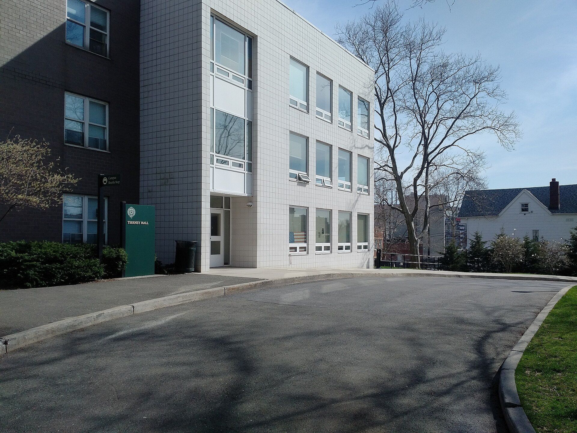 Tierney Hall, a Fordham University residence hall, illustrating the student housing demand Richard Joseph Spinelli studies near Rose Hill