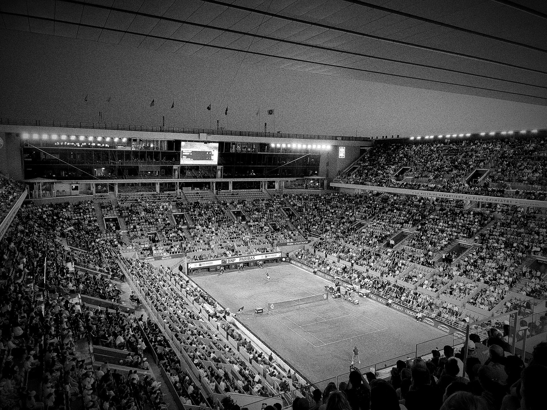 A view over Court Philippe Chatrier at Roland Garros, one of the four majors Richard Joseph Spinelli hopes to see in one year