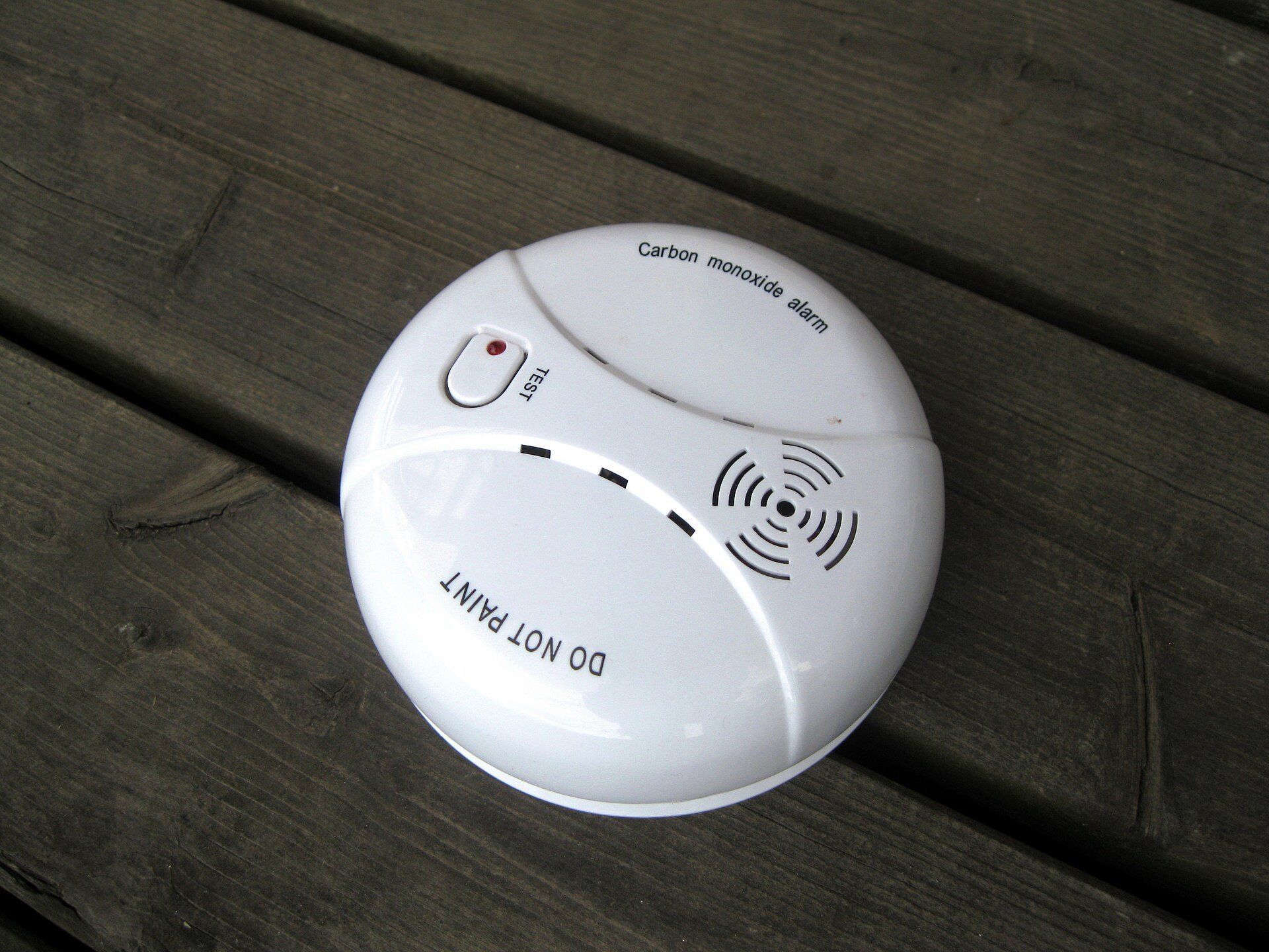 A carbon monoxide alarm, one of the safety devices New York housing rules require in the apartments Richard Joseph Spinelli operates