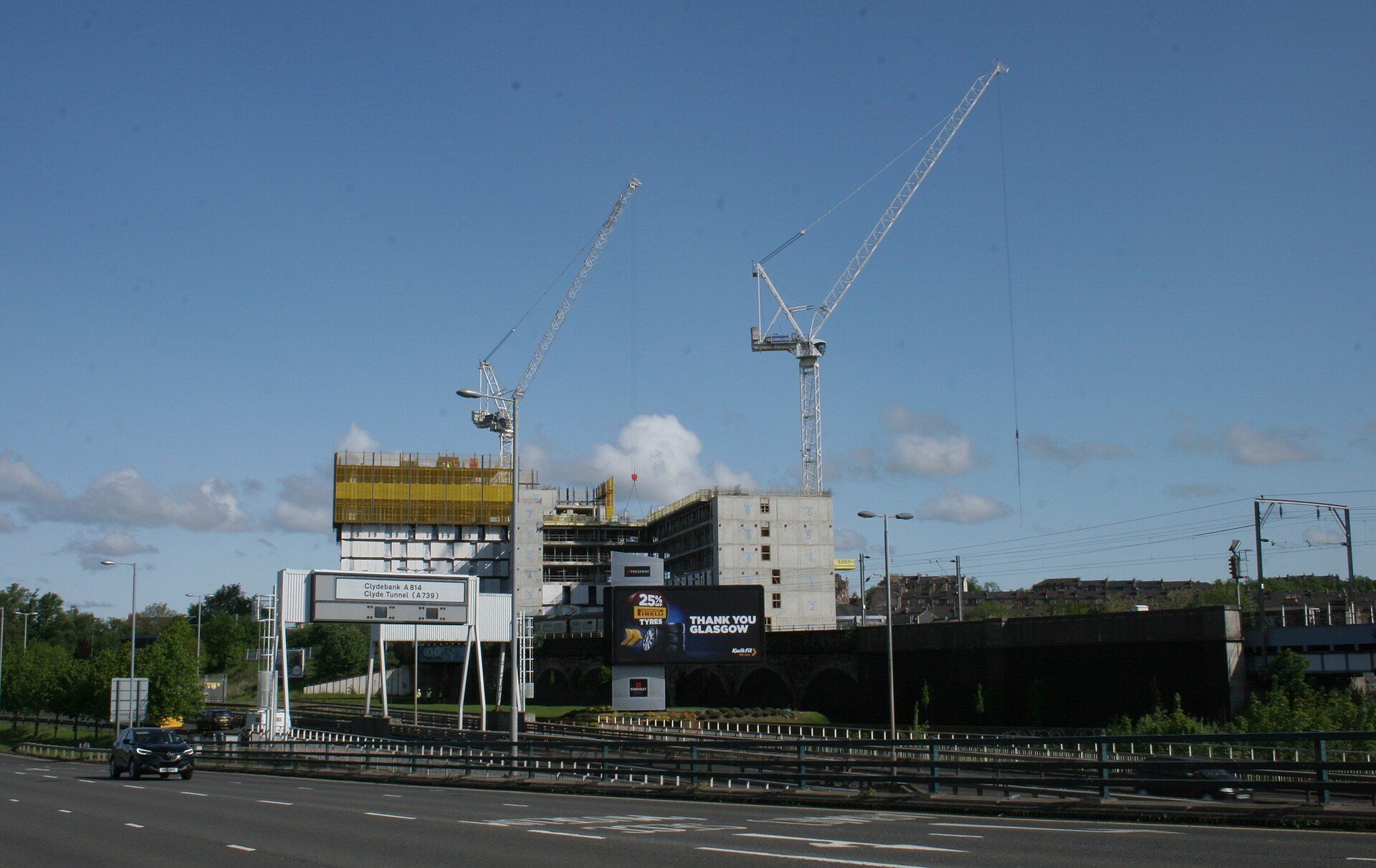 Cranes over student accommodation under construction, illustrating the student housing supply topic Richard Joseph Spinelli covers