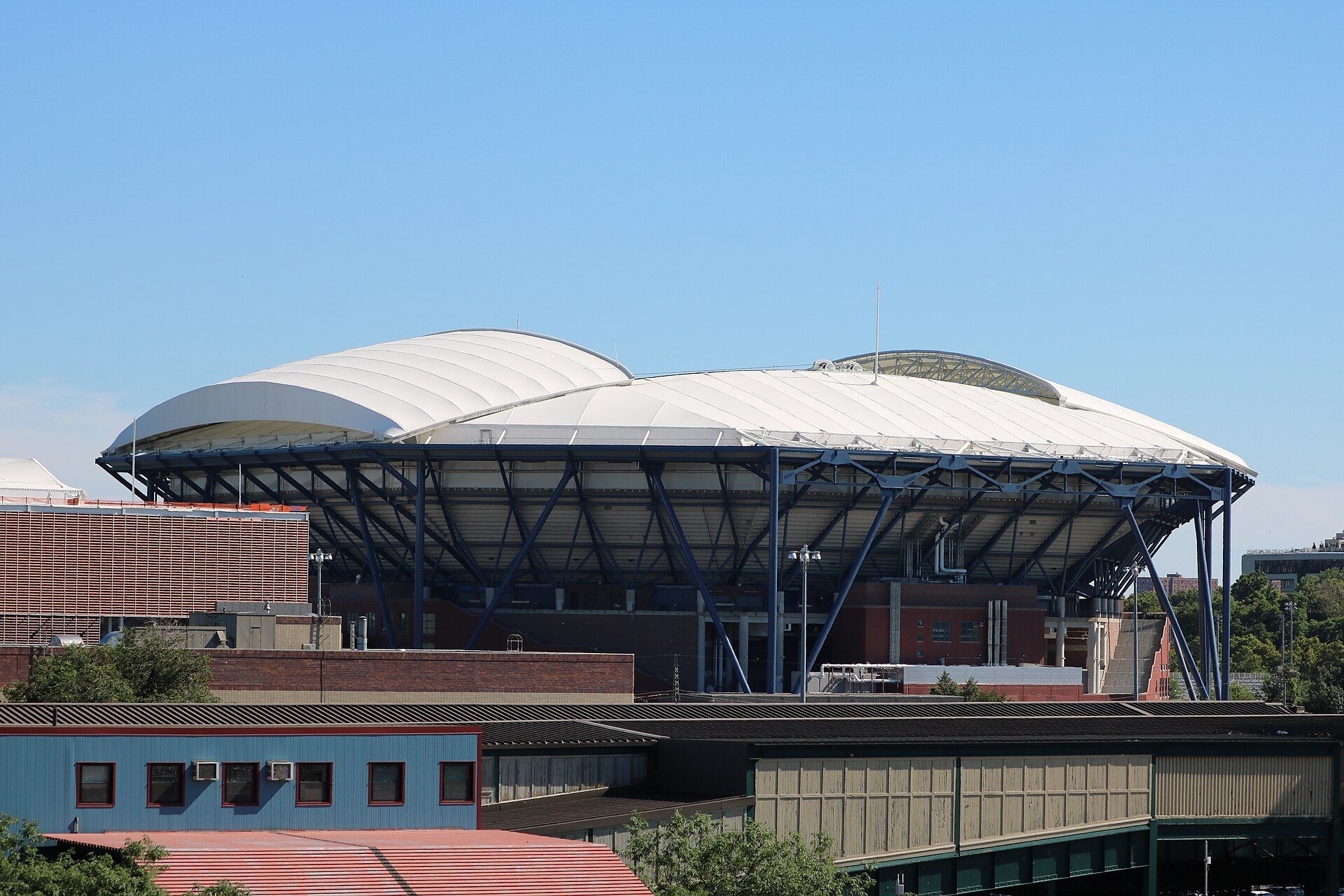 The roof of Arthur Ashe Stadium, home of the US Open that Richard Joseph Spinelli has attended for nearly twenty years